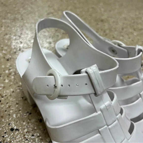 NWT American Apparel White Woven Jelly Heels Shoes Size 8 - Picture 3 of 10